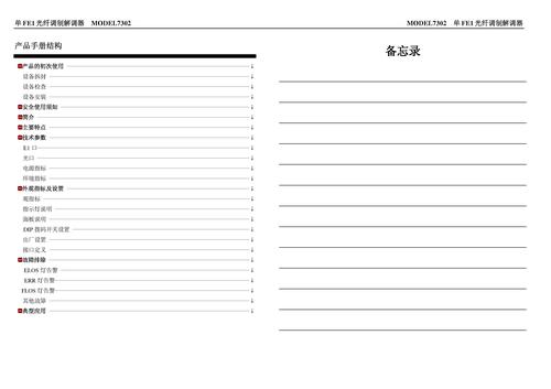 三旺 MODEL7302（单FE1光纤MODEM)说明书