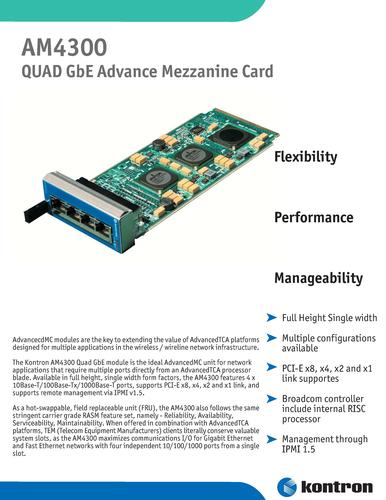 控创 AMC模块 AM4300 技术参数