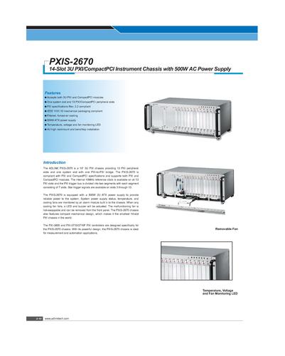 凌华科技14 槽3U PXI 机箱PXIS-2670