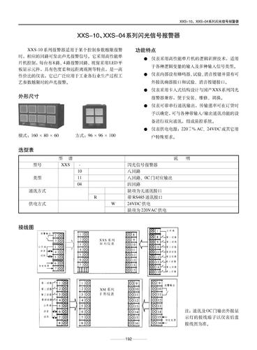 XXS-10、XXS-04系列闪光报警控制仪产品说明书