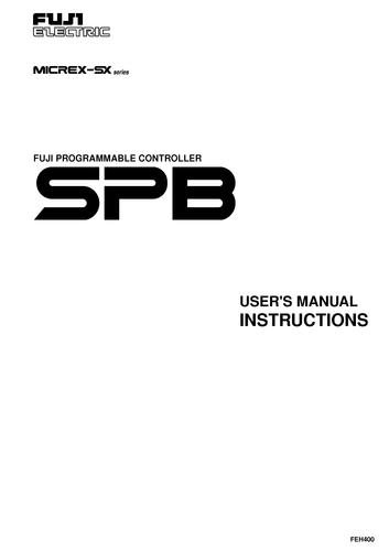 Fuji Programmable Controller SPB INSTRUCTIONS