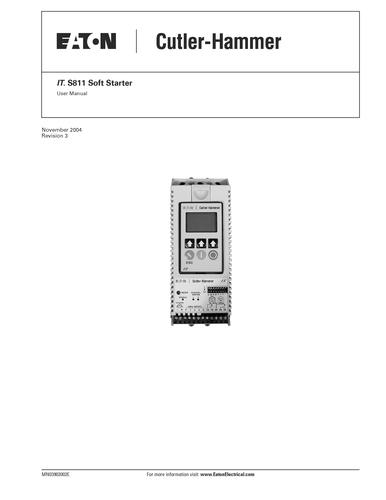 伊顿S811降压软起动器用户手册（英文）