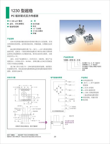 MEAS-精量电子 1230型超稳压力传感器用户手册