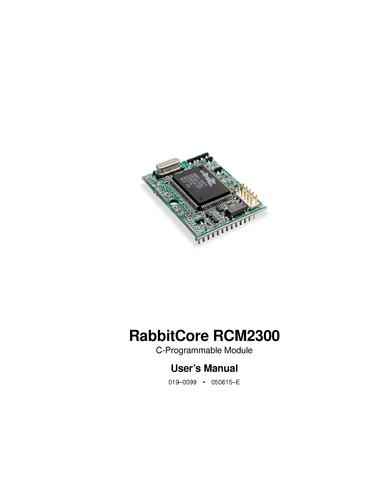 Rabbit RCM2300 RabbitCore 说明书