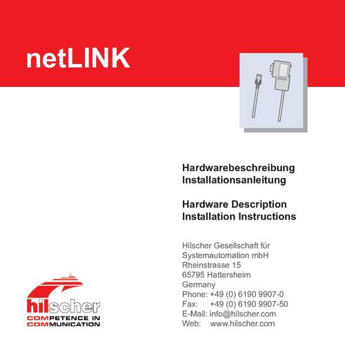 德国赫优讯(Hilscher)netLINK硬件应用操作手册