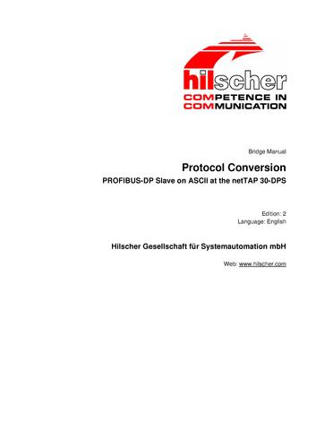 德国赫优讯(Hilscher)netTAP(PROFIBUS DP从站转串口协议ASCII)协议配置手册