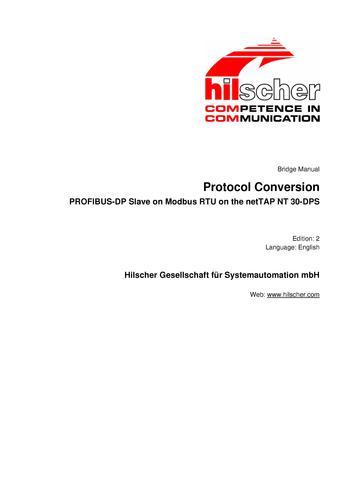 德国赫优讯(Hilscher)netTAP(PROFIBUS DP从站转串口协议Modbus RTU)协议配置手册