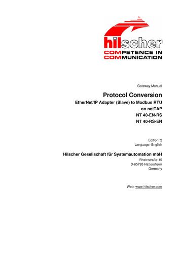 德国赫优讯(Hilscher)netTAP(EtherNet IP Adapter转串口协议Modbus RTU)协议配置手册