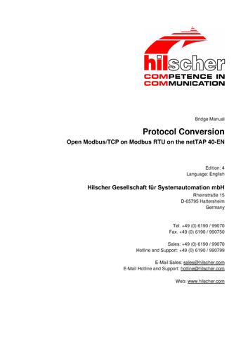 德国赫优讯(Hilscher)netTAP(Open Modbus TCP转串口协议Modbus RTU)协议配置手册