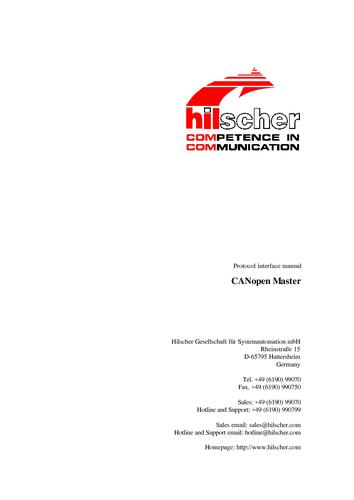 德国赫优讯(Hilscher)CANopen主站计算机板卡协议接口手册