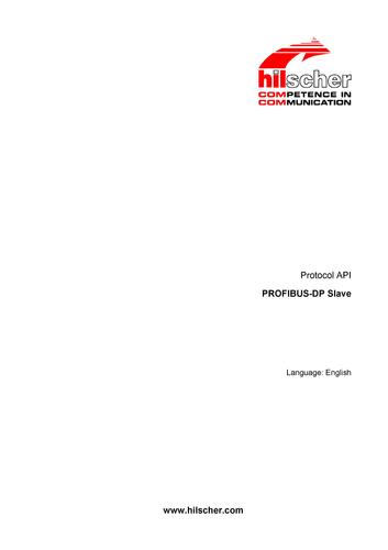 德国赫优讯(Hilscher)基于netX技术的PROFIBUS DP从站协议接口手册