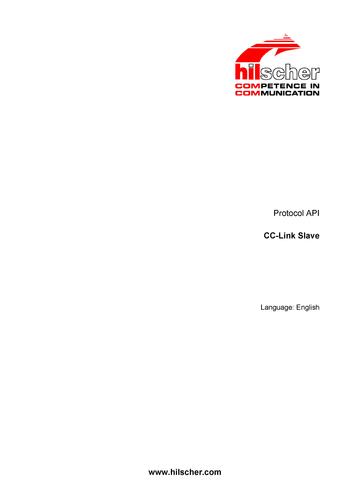 德国赫优讯(Hilscher)基于netX技术的CC-Link从站协议接口手册