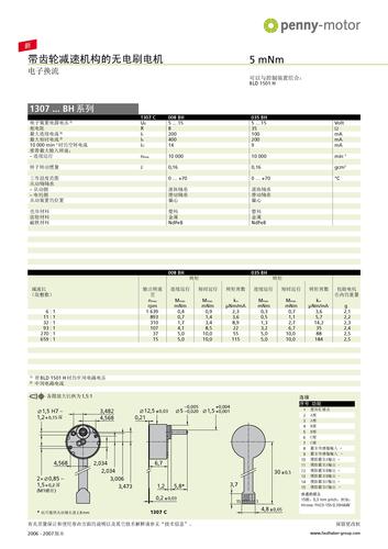 冯哈伯 Penny 带齿轮减速机构的无电刷电机 1307...BH系列