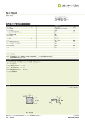 冯哈伯 Penny 伺服放大器 BLD 05002 S系列