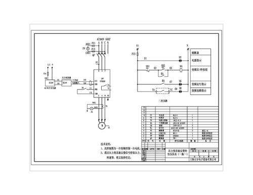 山宇变频器SY6000压力变送器反馈的恒压供水(一拖一)控制图