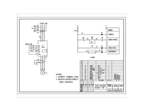 山宇变频器SY6000远传压力表反馈的恒压供水（一拖一）控制图