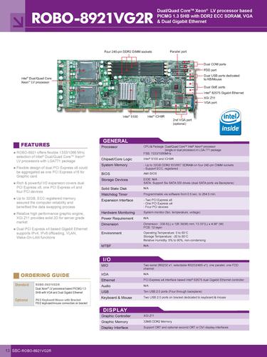 瑞传PICMG 1.3单板电脑-ROBO-8921VG2R样本