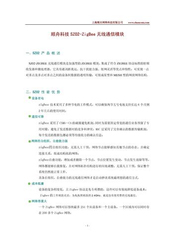 顺舟科技系列ZIGBEE无线通信设备概述