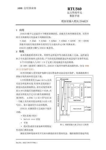 ABB RTU560 模拟量输入模块 23AE23