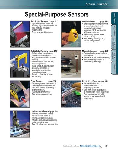 Banner Special-Purpose Sensors