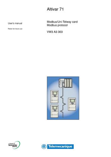 ATV61&71 Modbus Uni-Telway card user manual