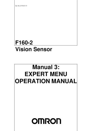 F160-2 OPERATION MANUAL(3)-应用传感器手册