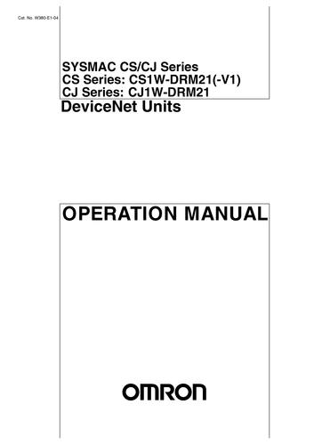CS1_CJ1-DRM21_v1 操作手册(英文)-网络控制应用手册