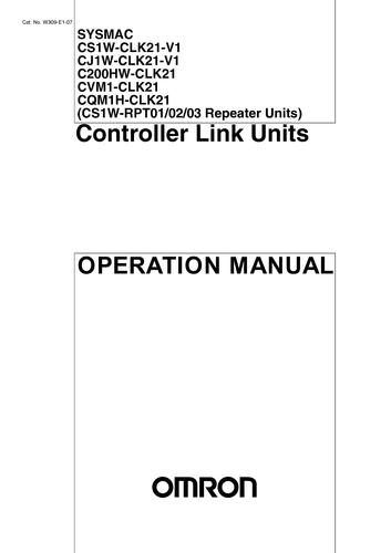 CS1W-CLK21-V1_CJ1W-CLK21-V1_CS1W-RPT01.02.03 操作手册(英文)-网络控制应用手册