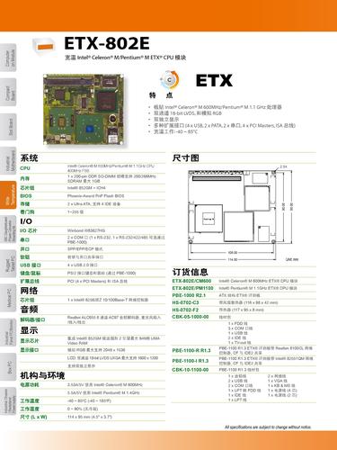 ARBOR ETX-802E 宽温模块产品规格简介