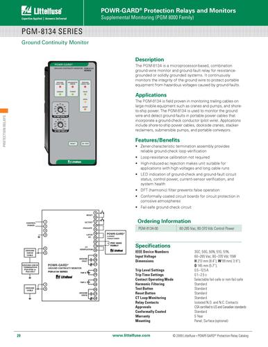 Littelfuse 接地保护装置 型号：PGM-8134-00  系列：PGM-8134