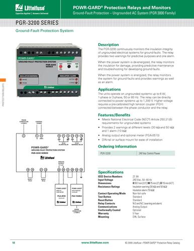 Littelfuse接地保护装置 型号：PGR-3200  系列：PGR-3200