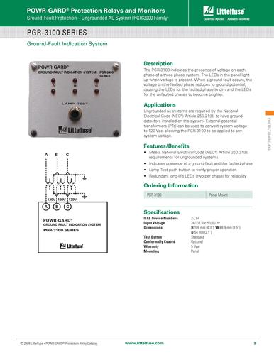 Littelfuse 型号：PGR-3100  系列：PGR-3100