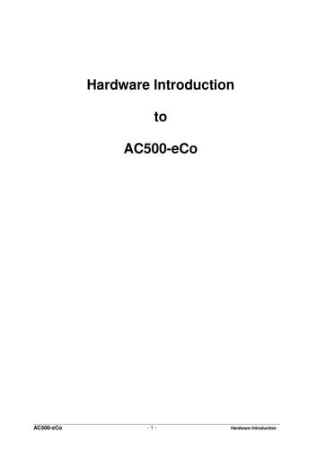 ABB AC500-eCo 硬件介绍（英文版）