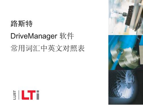 路斯特 DriveManager软件 常用词汇中英文对照表