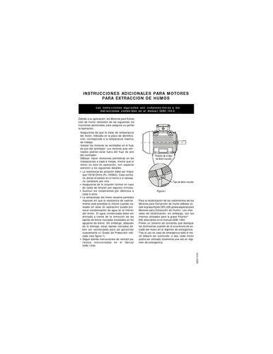 WEG Smoke Extraction Motors - Additional instructions