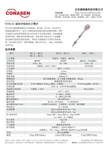 NIVELCO 磁致伸缩液位计介绍