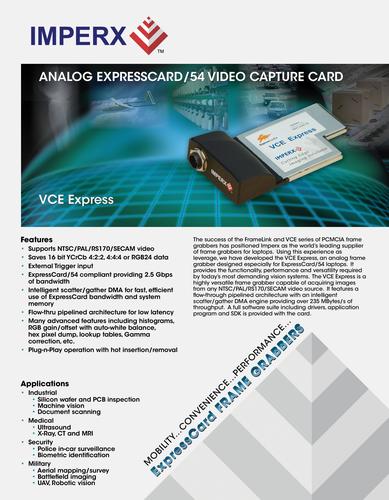 VCE Express采集卡产品手册（英文）