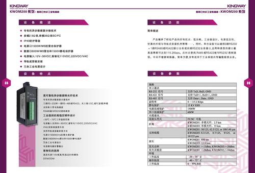 晶巍电子 KWOM200系列多串口光纤转换器资料