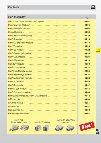 HARTING 工业用Han模块连接器产品目录 （英文）