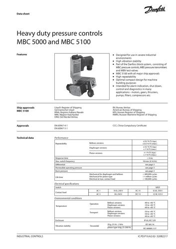 丹佛斯 MBC_5000/MBC_5100压力开关