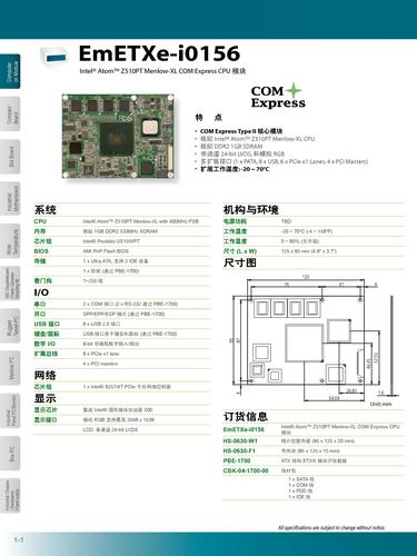 ARBOR EmETXe-i0156 COM Express CPU 模块