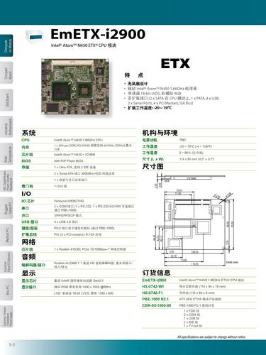 ARBOR EmETX-i2900 ETX? CPU 模块
