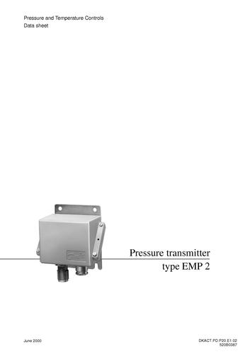 丹佛斯 EMP2  盒式压力变送器