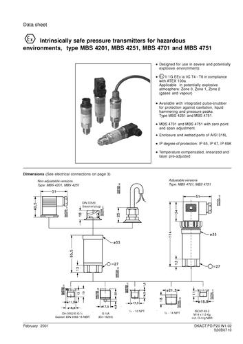 丹佛斯 MBS475/470/425/420系列压力变送器