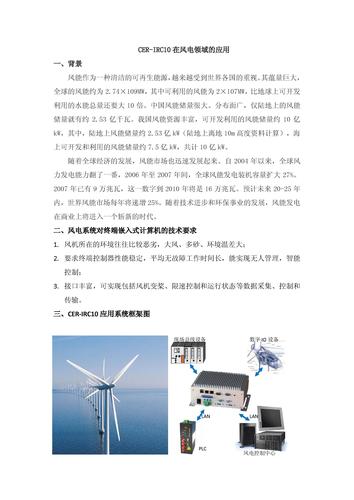 控易电子CER-IRC10控制终端在风电领域的应用