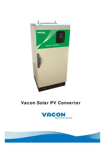 VACON光伏逆变器产品介绍（英文）