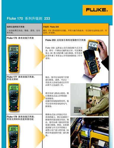 Fluke 170系列与233系列万用表性能比较