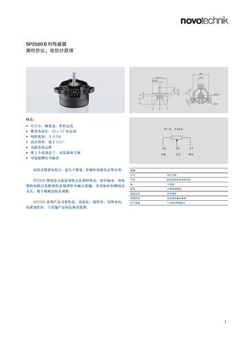 Novotechnik SP2500系列传感器