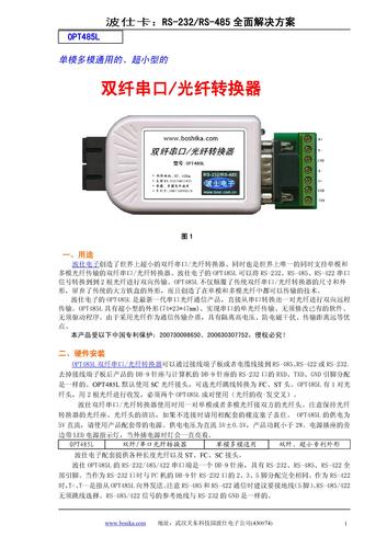 波仕 OPT485L双纤RS-232/485/422/光纤转换器
