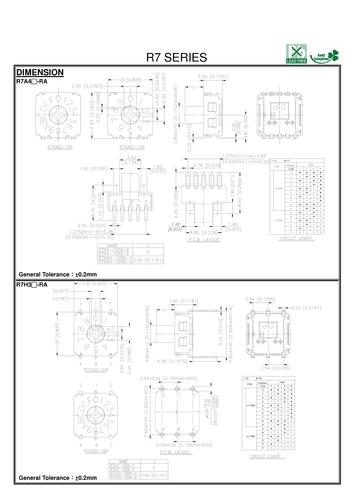 上海硕立TACLEX 7x7旋转开关图纸